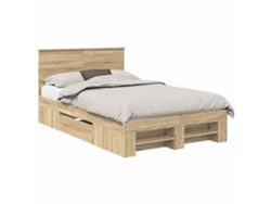 Maison Exclusive - Estructura De Cama Con Cabecera Roble Sonoma 120 X 200 Cm