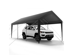 Carpa Garaje 3,05x6,09x2,87m Estructura de Acero Galvanizado Lona PE Impermeable UV Tekmaquinas