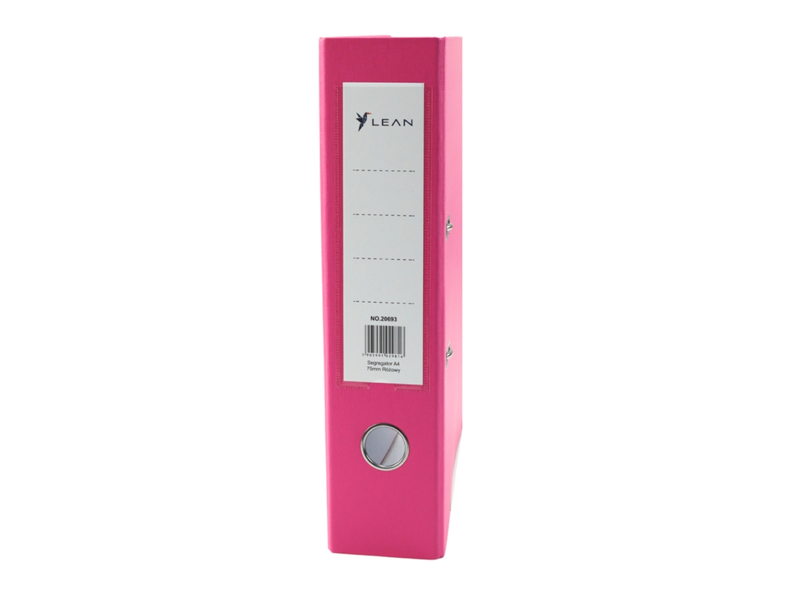 Carpeta para documentos B.active Pink A4 con mecanismo de palanca de 75 mm