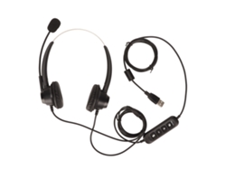 Fone De Ouvido Corporativo Usb Com Microfone Redução De Ruído Binaural Ajuste De Volume Para Call Center