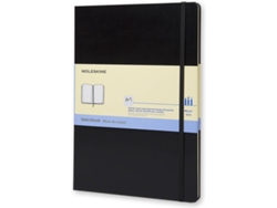 CADERNO MOLESKINE DESENHO 165G PRETO-A4