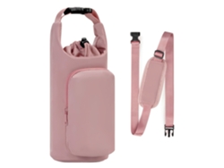 Kit de hervidor de agua aislado (rojo) con vaso para hielo, se puede colocar en diagonal, ideal para viajes al aire libre.