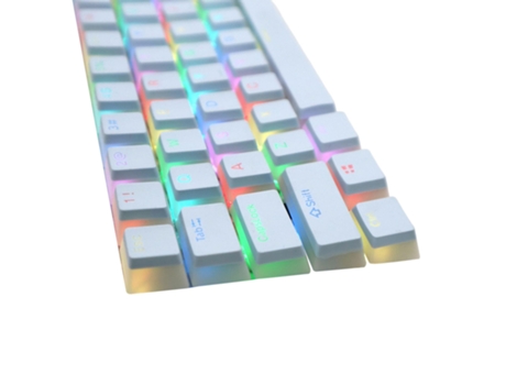 Tapas de teclas PBT Bicolor Medio transparente Diseño de pudín Accesorios Reemplazo Tapas de teclado mecánico ergonómico para teclado de 61/87/98/1...