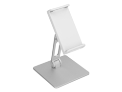 Soporte Universal Ajustable Para Teléfono Móvil De Aleación De Aluminio Con Ángulo De 360° Y Agarre De Silicona Antideslizante.