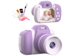 Cámara digital Chrui con pantalla LCD de 2.0 pulgadas, 20 MP, 1080p HD y tarjeta de memoria de 32 GB (morada)