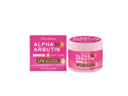 Crema iluminadora con arbutina para una piel radiante.