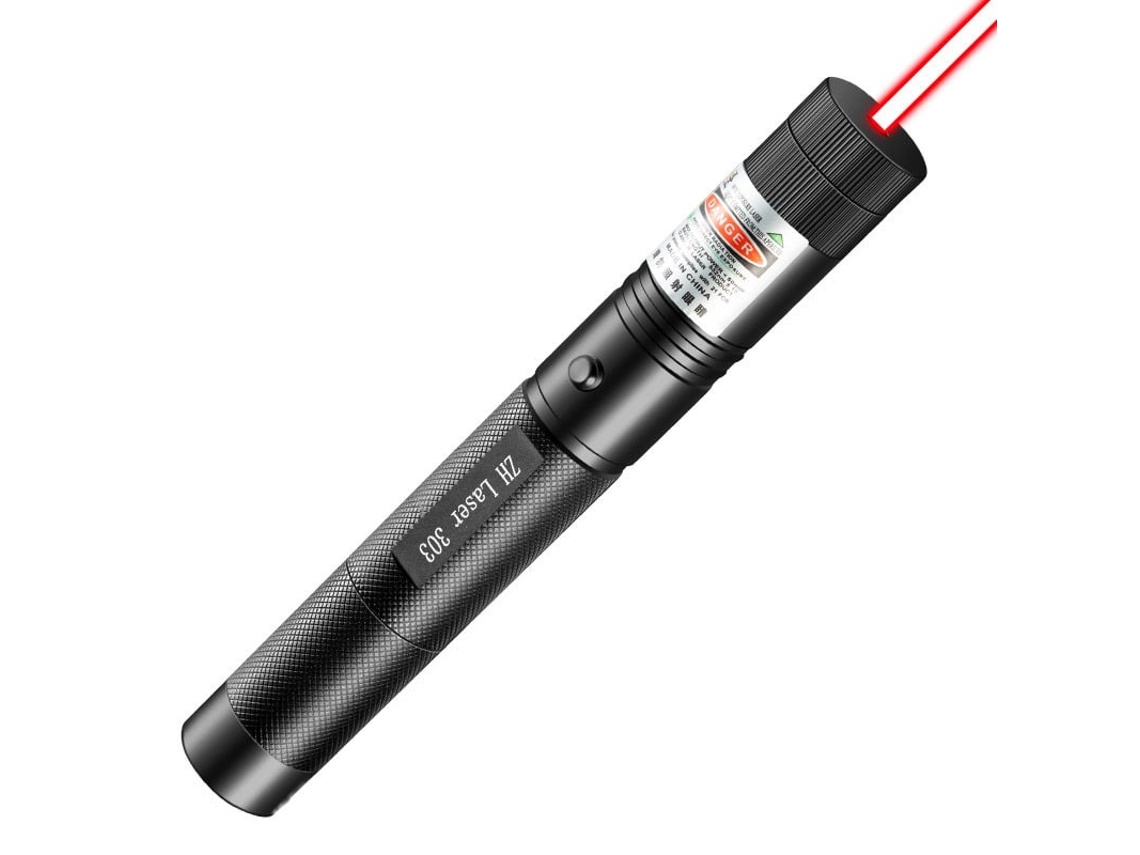 303 Luz láser de cielo estrellado de alta potencia y largo alcance para exteriores, luz potente, bolígrafo indicador de entrenamiento de largo alcance, luz Digitallab roja y negra