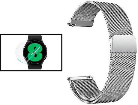 Kit Correa + Protector GIFT4ME (Xiaomi Watch S1 - Gris y Transparente)
