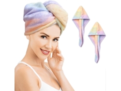 Toalla de microfibra para el cabello, paquete de 2, secado rápido, súper absorbente, con B Rosewell