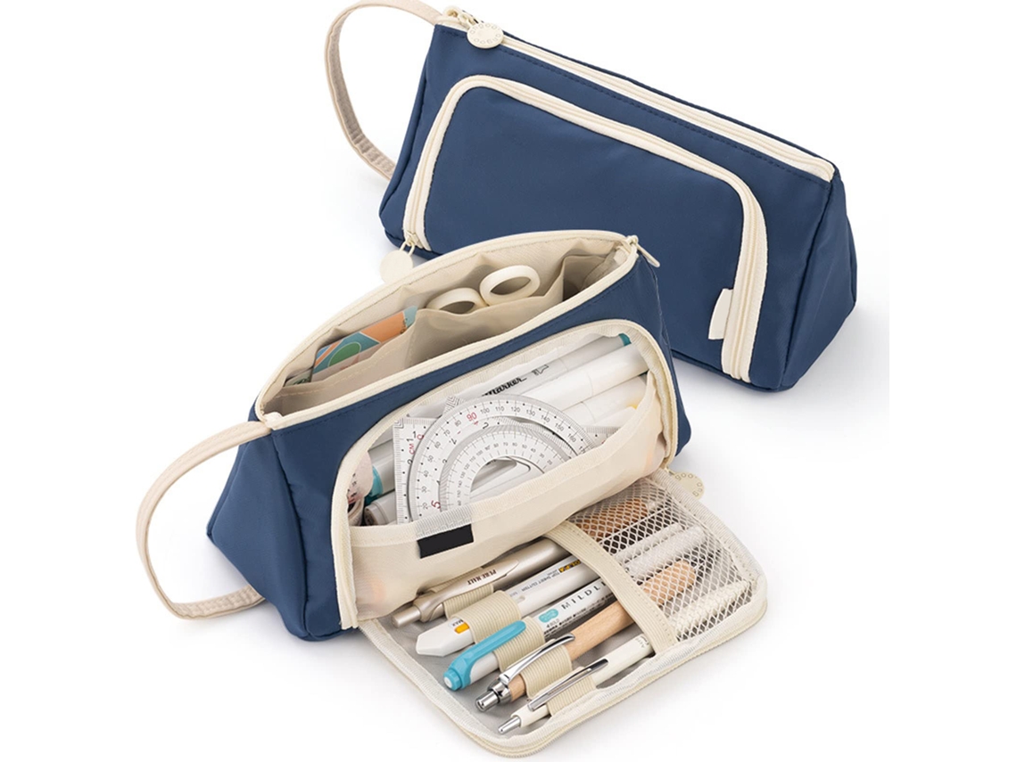 Estuche para lápices para niñas, estuche de gran capacidad para adolescentes, ideal para la escuela y la oficina.