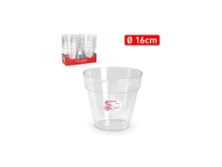 Maceta transparente plastico 16 cm