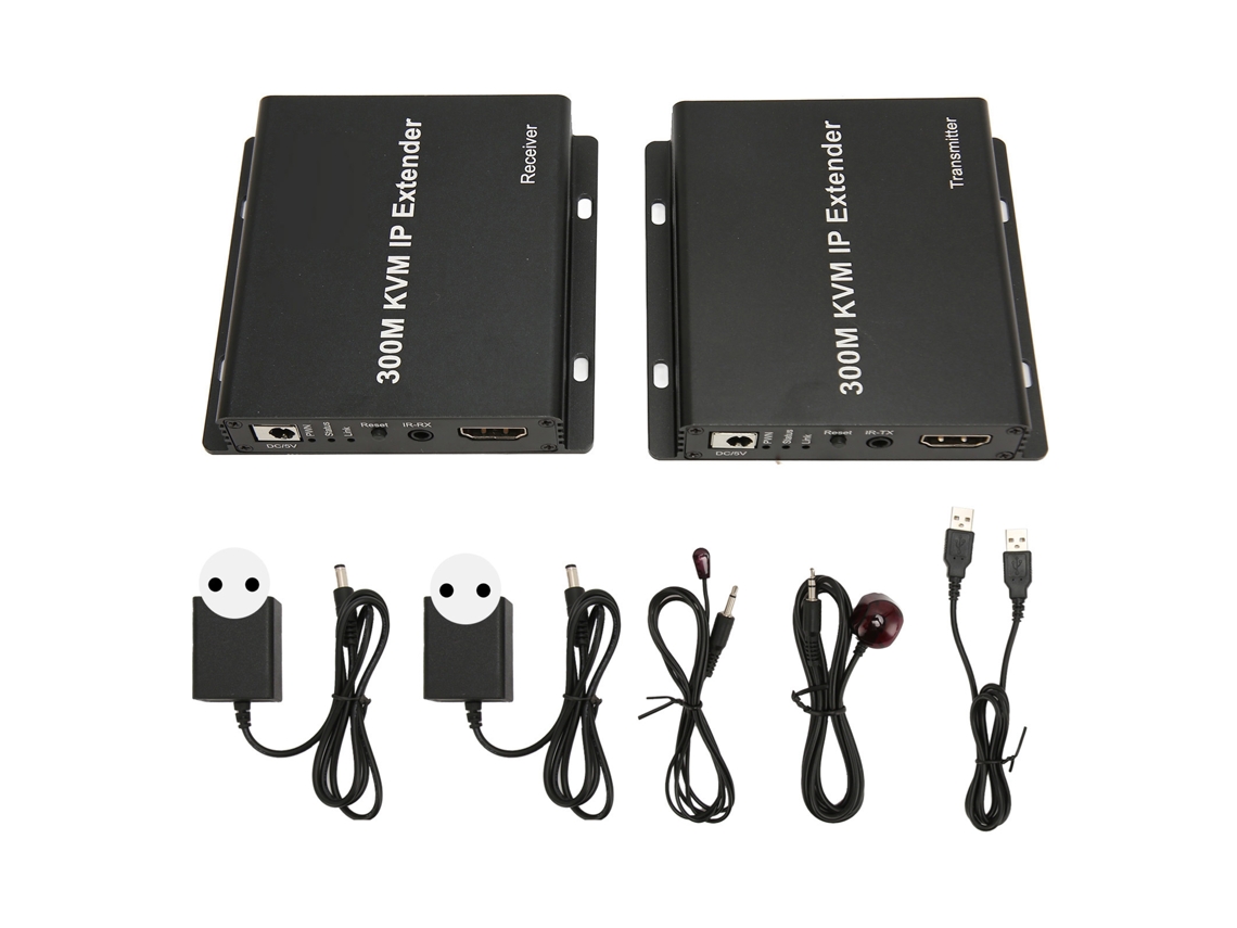 Yncm-extensor Ip Kvm 300m 1080p Com Ir Plug Ue