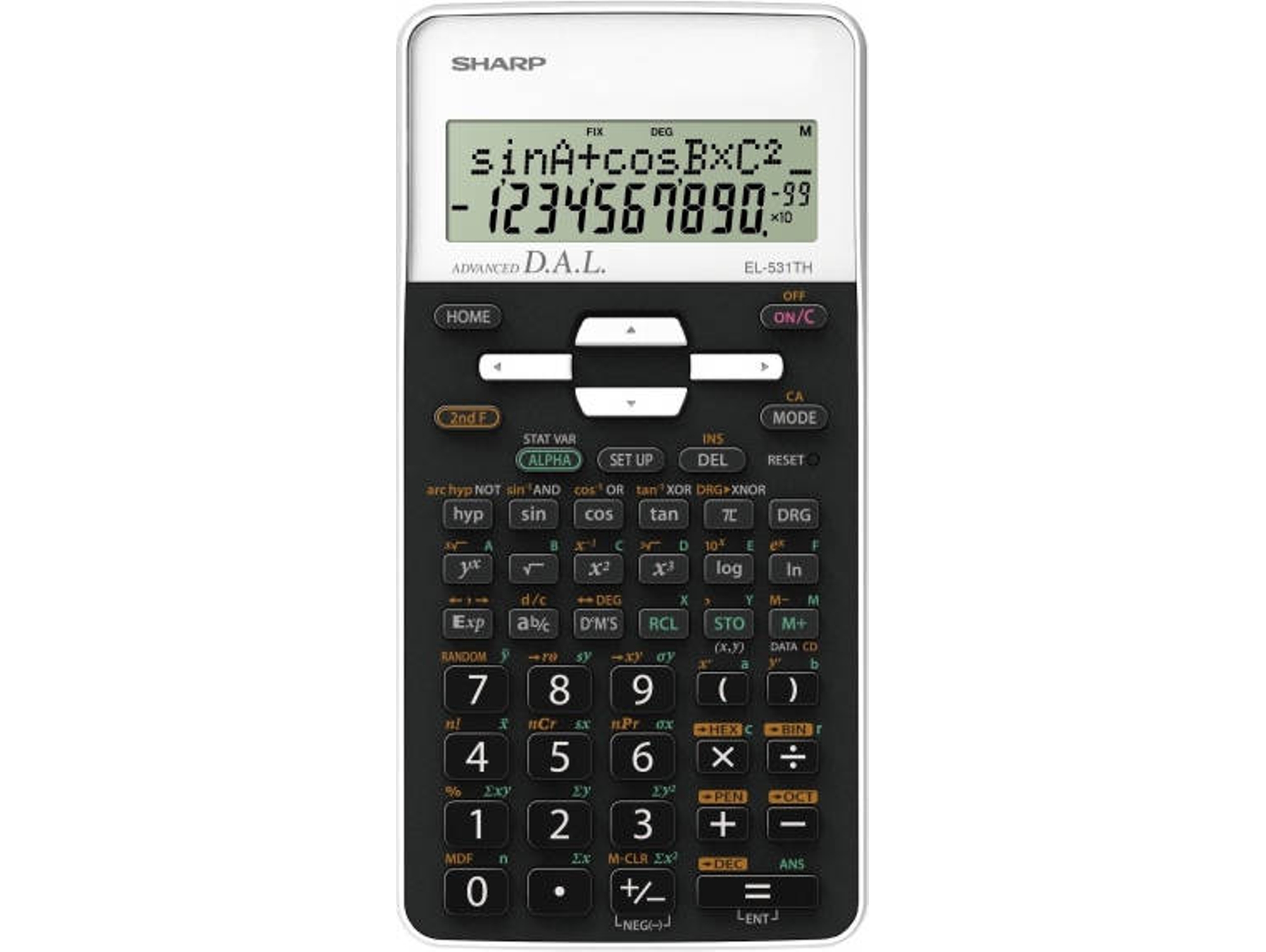 Calculadora Científica SHARP EL531TH Negro y Blanco (10 dígitos)