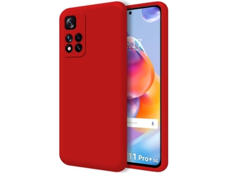 Carcasa para Xiaomi Redmi Note 11 Pro+ Plus 5G TUMUNDOSMARTPHONE Silicona Líquida Rojo