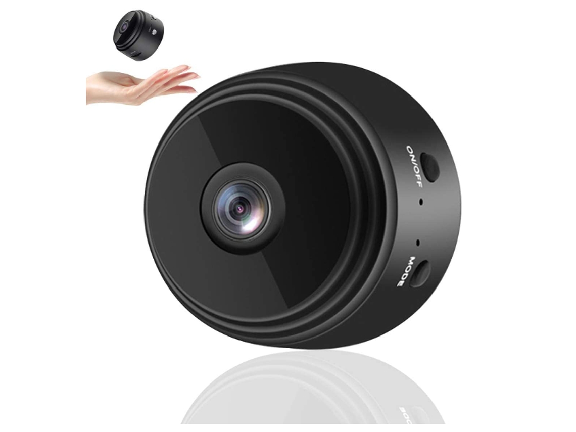 Minicámaras, videocámara portátil inalámbrica HD 1080P con detección de movimiento y visión nocturna, color negro Bestvite