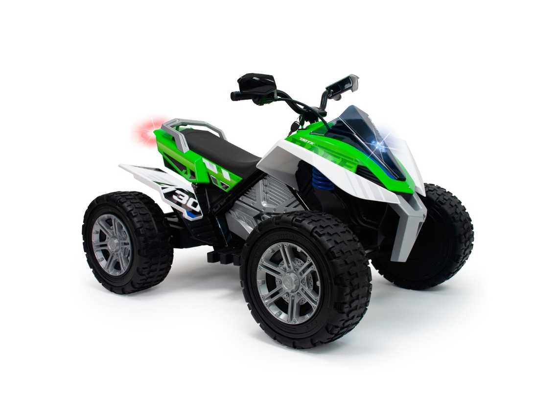 Quad INJUSA Rage 24V Verde con Luces + Rueda EVA (Edad Mínima: 6 Años - 75,4 x 73,6 x 119,5 cm)