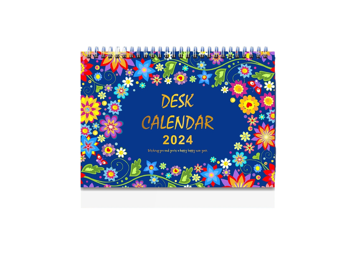 XYVONA Calendário De Mesa 2024, Calendário Mensal Para Secretária, Calendário De Pé Com Folhação Xyvona (jan. 2024 Dez. 2024, 9 X 7,3)