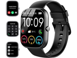Reloj inteligente con función de llamadas, IP68, resistente al agua, monitor de frecuencia cardíaca, sueño, podómetro y calorías.