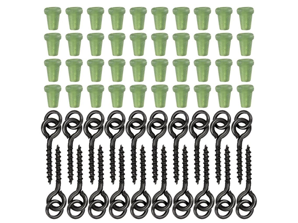 20 Piezas Tornillos De Cebo Threaded Boilie 40 Stops Anzuelo Para Pesca Boilies Stopper Hook Block Beads Accesorios