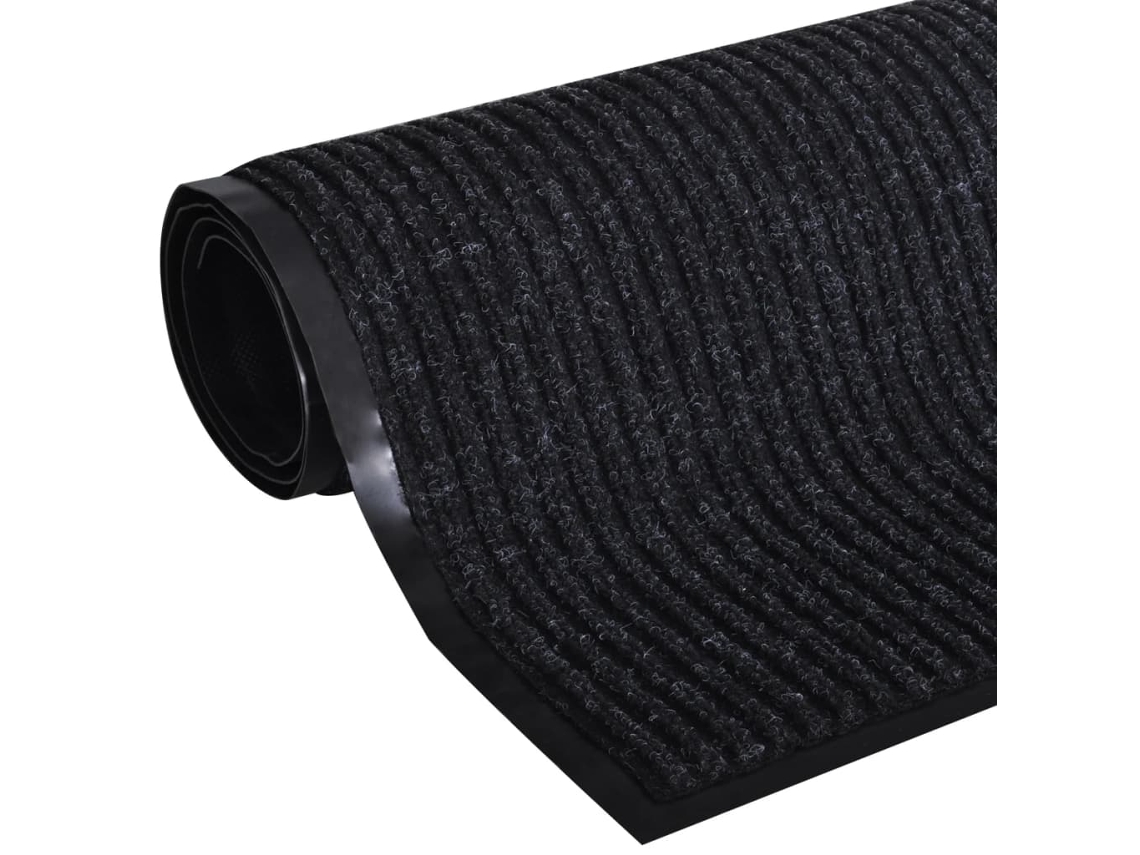 Maison Exclusive - Felpudo Negro 90 X 150 Cm Pvc