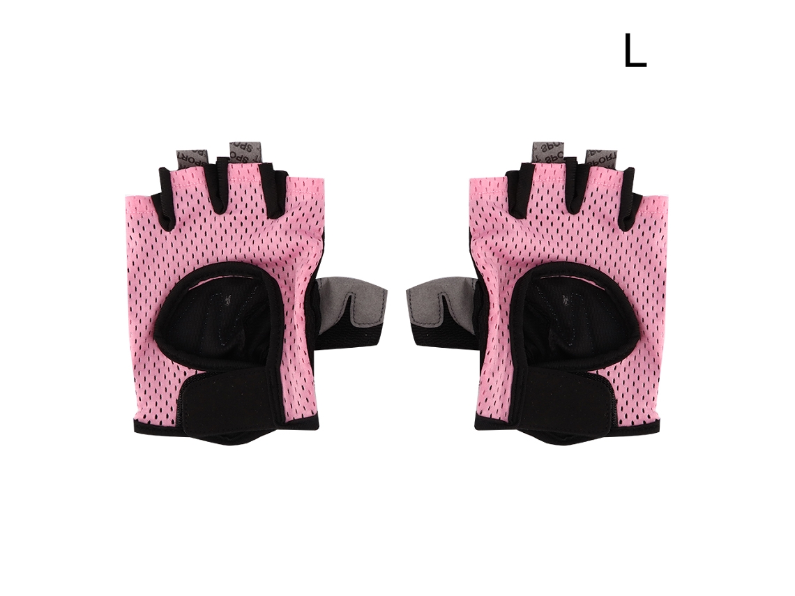 Guantes Transpirables, Antideslizantes Y Elásticos Sin Dedos, De Media Punta, Para Gimnasio Y Ciclismo, Talla L.