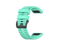 Correa de silicona para reloj Garmin Fenix 5x Puls de 26 mm, color azul lago Chennnls