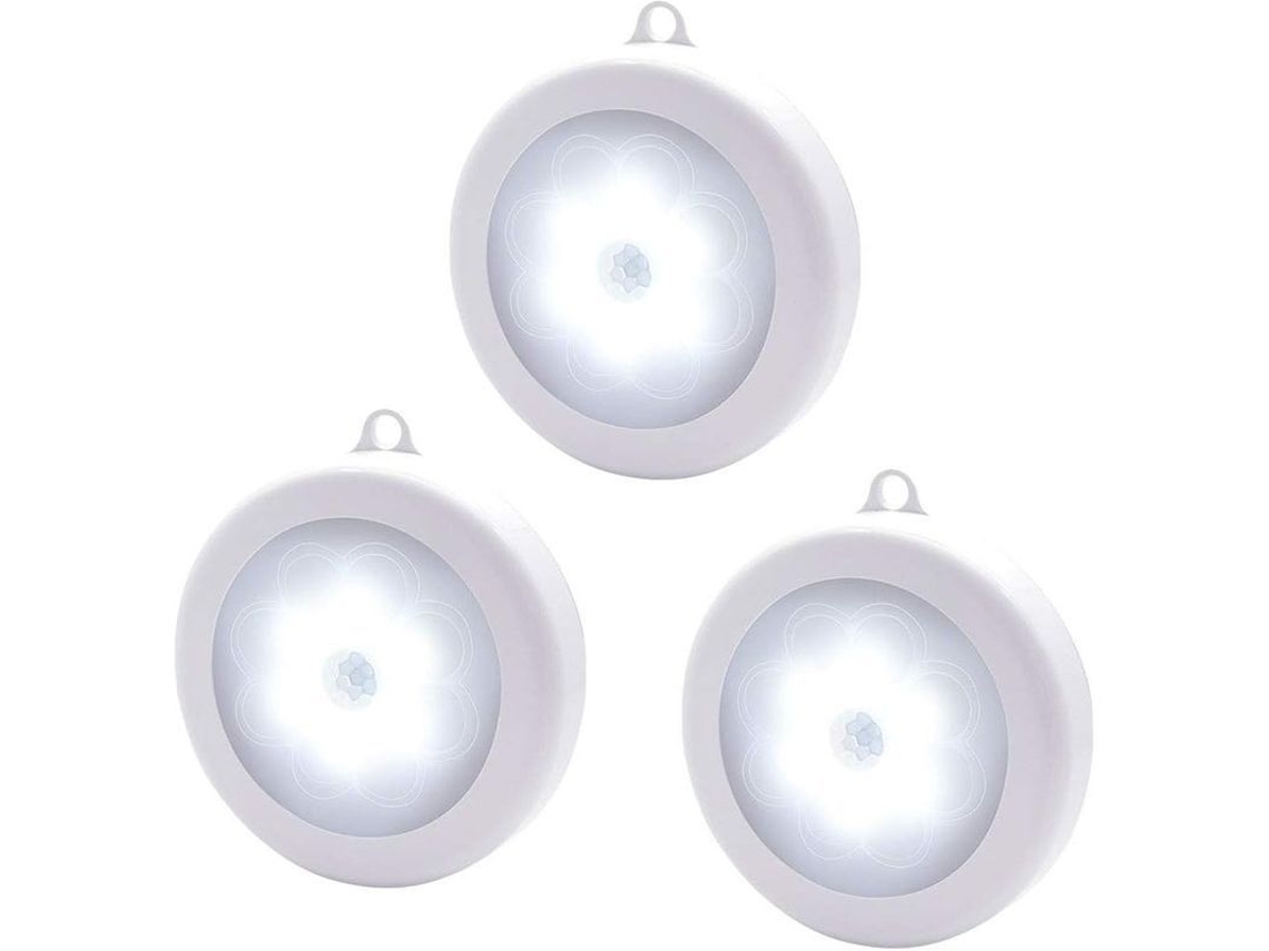 Luces Nocturnas Con Sensor De Movimiento, Juego De 3 Luces Led Inalámbricas Con Batería Para Dormitorio.