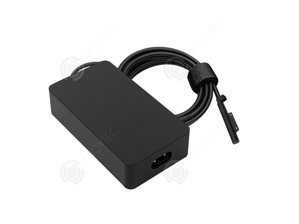 Cargador Inn 44w 15v 2.58a Cargador Surface Pro Cargador de pared Compatible con Surface Book 12 Surface Pro 3456 Adaptador de carga