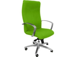 Silla de Escritorio Ejecutiva PYC Caudete Verde con ruedas antiarañazos (Brazos Fijos - Tejido)