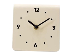Reloj De Mesa Moderno Y Silencioso De Metal Para Dormitorio Y Sala De Estar, Decorativo, Blanco Crema.