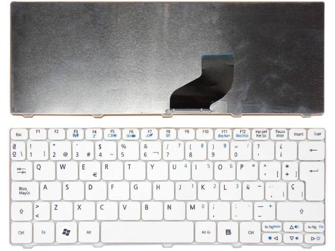 Teclado para Portátil Acer One 532H 521 D255 Gateway Lt21 Blanco