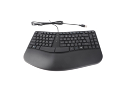 Teclado Ergonomico Com Fio 87 Teclas Dividido Apoio Palma Confortavel Para Escritorio