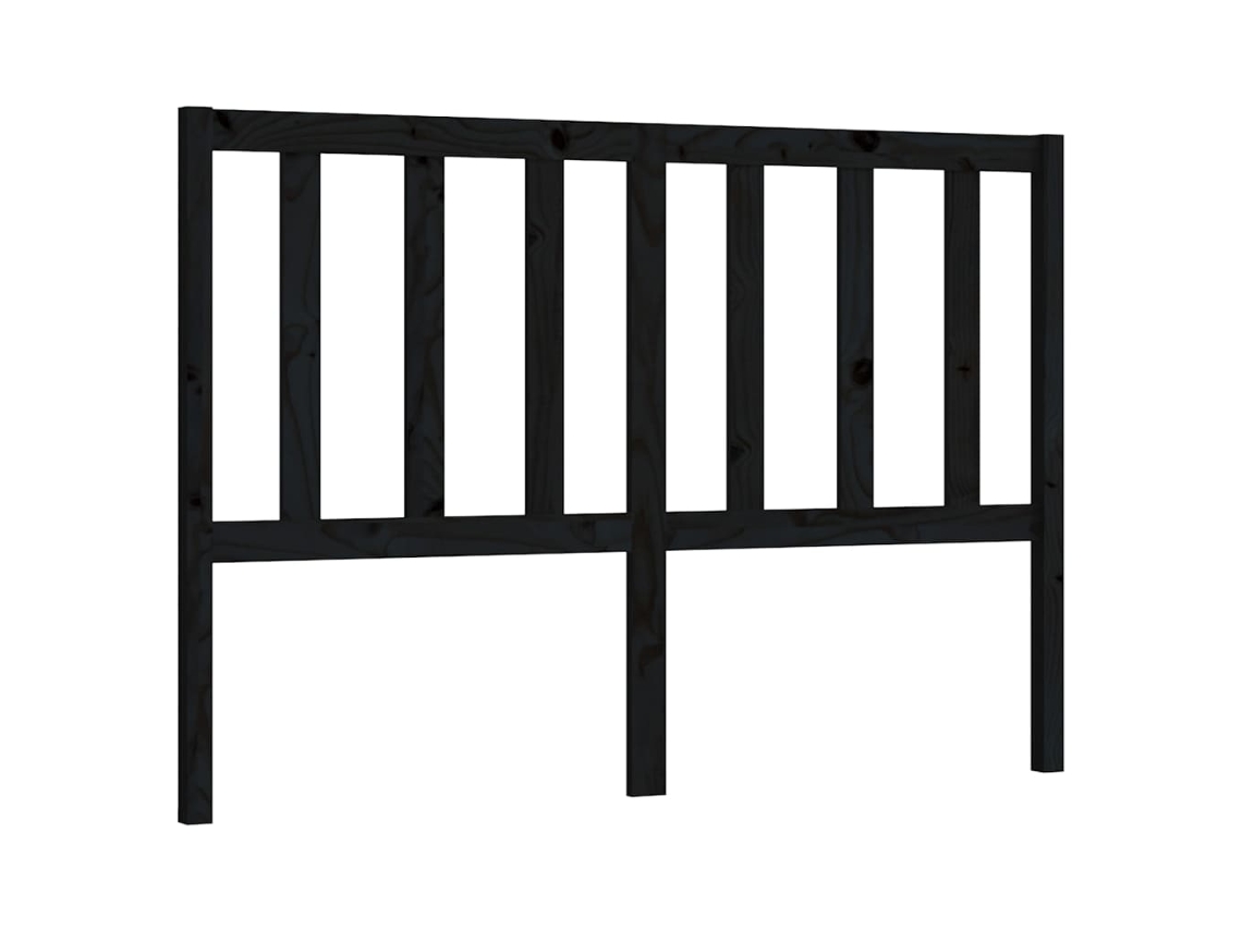 Cabecero de cama 146x4x100 cm Pino macizo Negro MAISON EXCLUSIVE