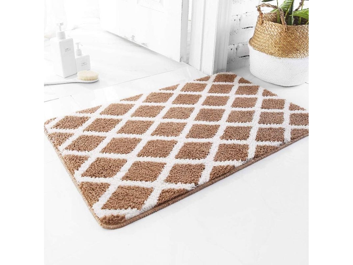 2026-tapete De Baño Microfibra Ultra Suave Antideslizante Absorbente Lavable A Máquina (champán, 45x65cm) Champagne 45x65cm