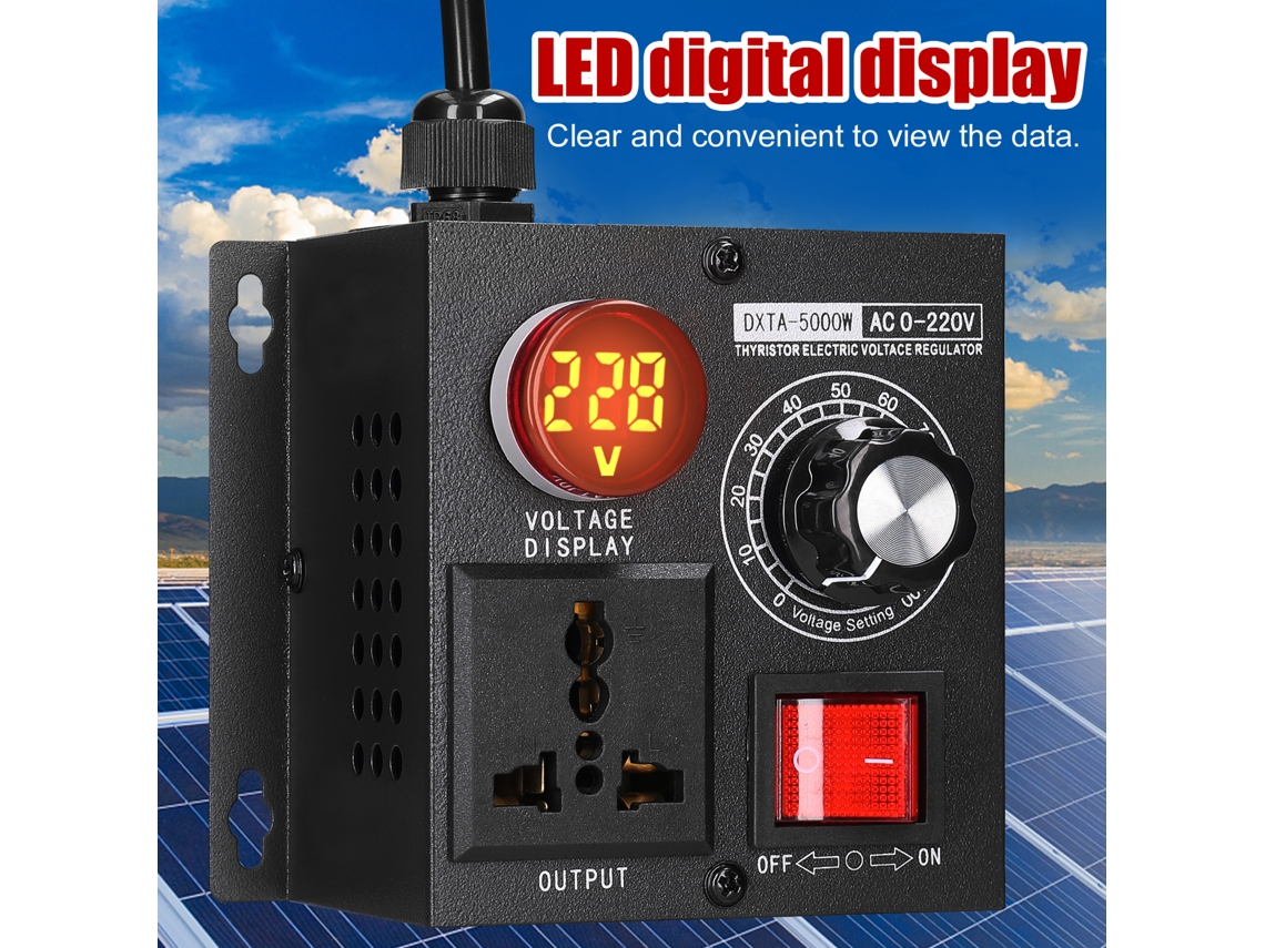 Regulador de voltaje continuo 5000w AC220v Control de velocidad Temperatura Luz Sin marca