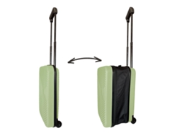 Maleta de cabina plegable ultrafina Wellhome de 45 cm con 2 ruedas y asa telescópica