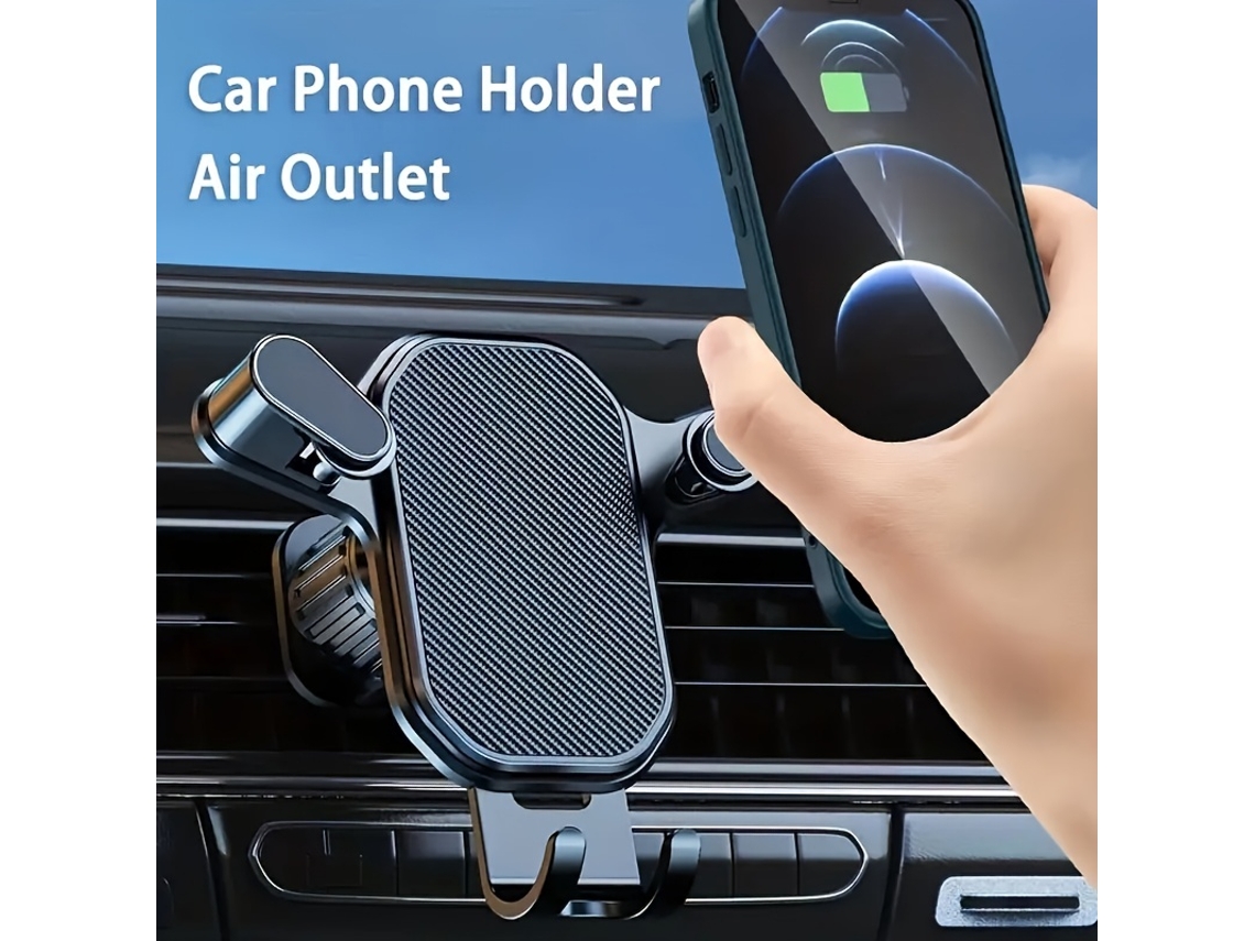 Clip para ventilación de coche Viewleaf para teléfonos de 4,7'' y 6,7'' (negro)