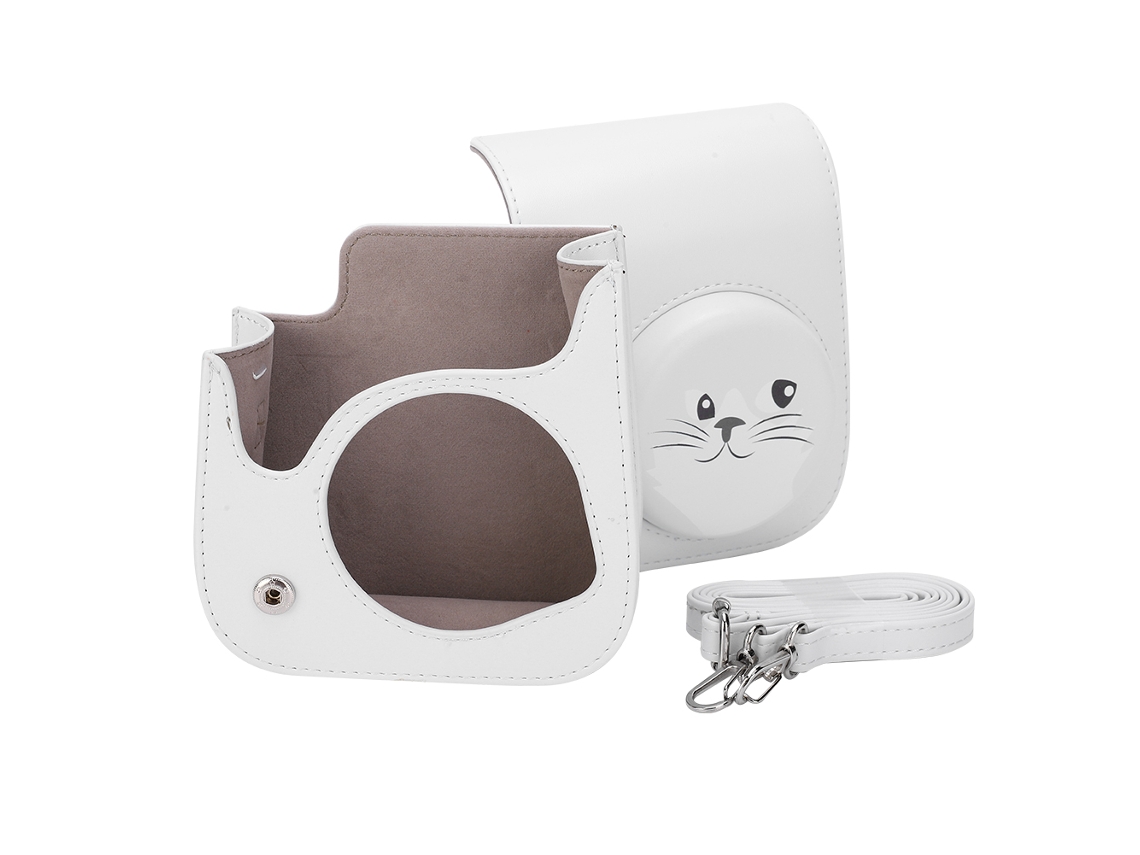 NEVEANCE Bolsa Vintage para Cámara PU, Bolsa de Hombro Sencilla de Almacenamiento, Compatible con Cámaras Mini11