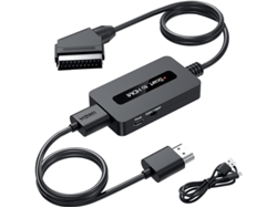 Adaptador convertidor de Scart a HDMI 1080p con cables Scart y HDMI incluidos Compatible con PS3, Xbox, Wii, Sky, DVD, STB Pal/ntsc, Plug &amp; Play Bestvite