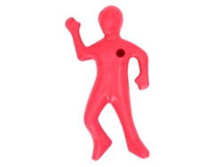 Portalápices Decorativo De Plástico Rojo Con Forma Humana Para Escritorio, Oficina Y Hogar.