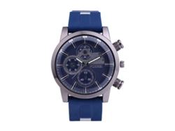 Reloj De Pulsera Sencillo E Informal De Cuarzo Para Hombre Con Correa De Silicona Azul Marino.