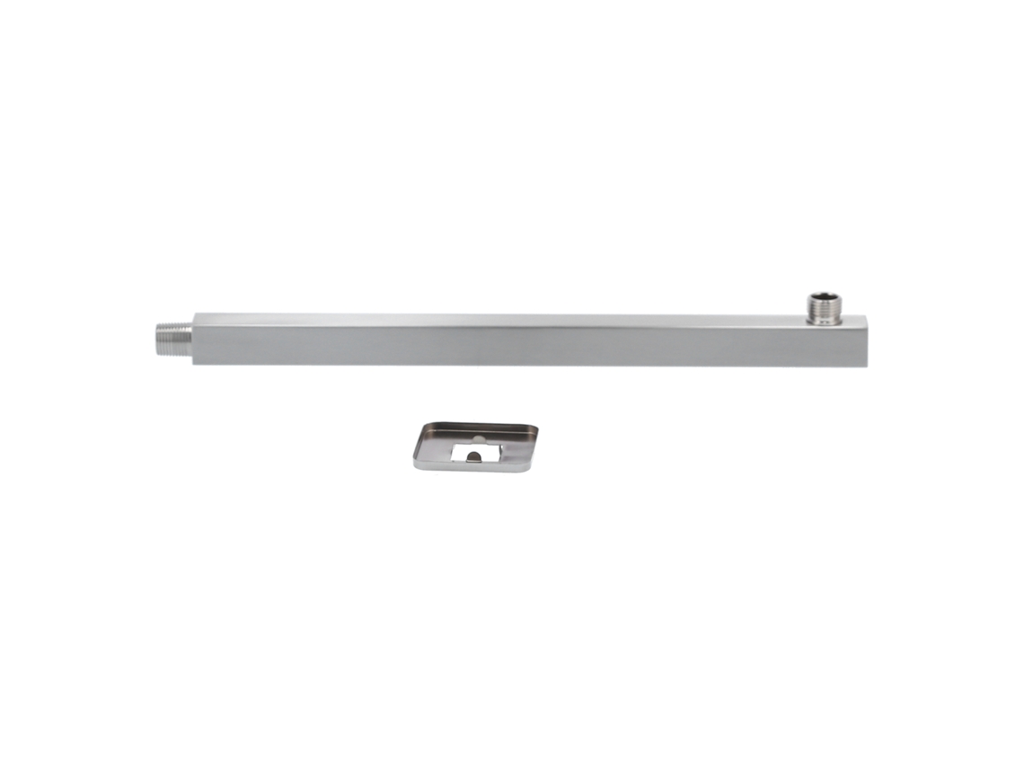 Soporte de ducha de pared NPT1/2 de acero inoxidable plateado de 41 cm