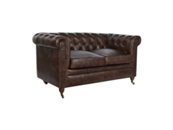 Sofa Piel Chester 2 Plazas Marron 148x80x72cm