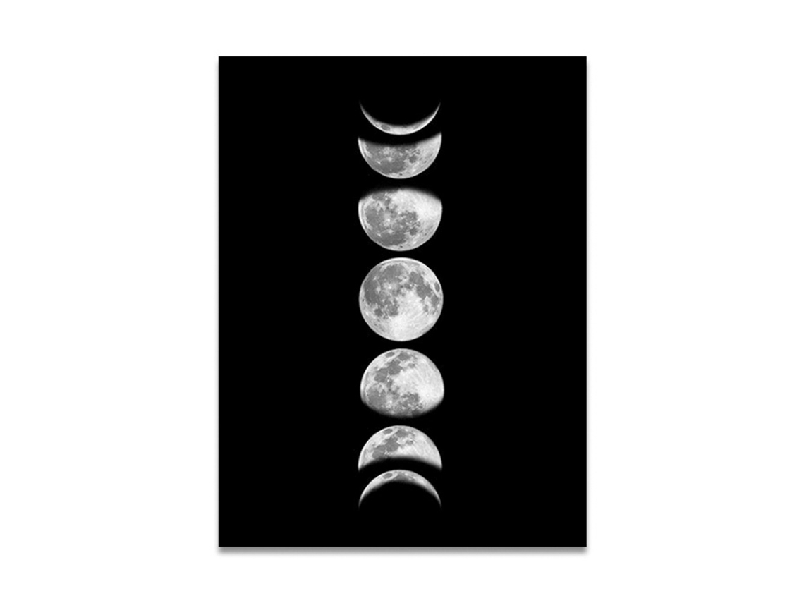 Decoración de pared con fases lunares