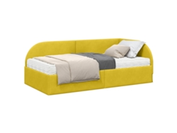 Maison Exclusive - Estructura De Cama Esquina Con Colchón Manual 2 Pcs Amarillo