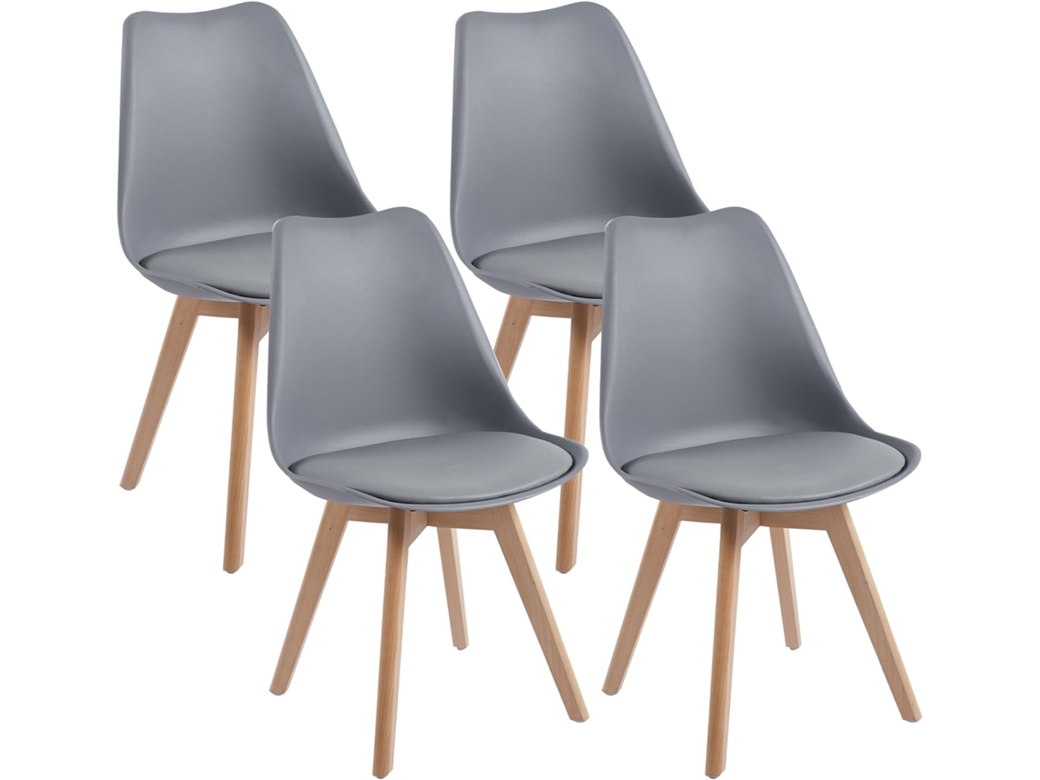 Sillas De Comedor Escandinavas, Sillas De Oficina Retro, Girs, Juego De 4