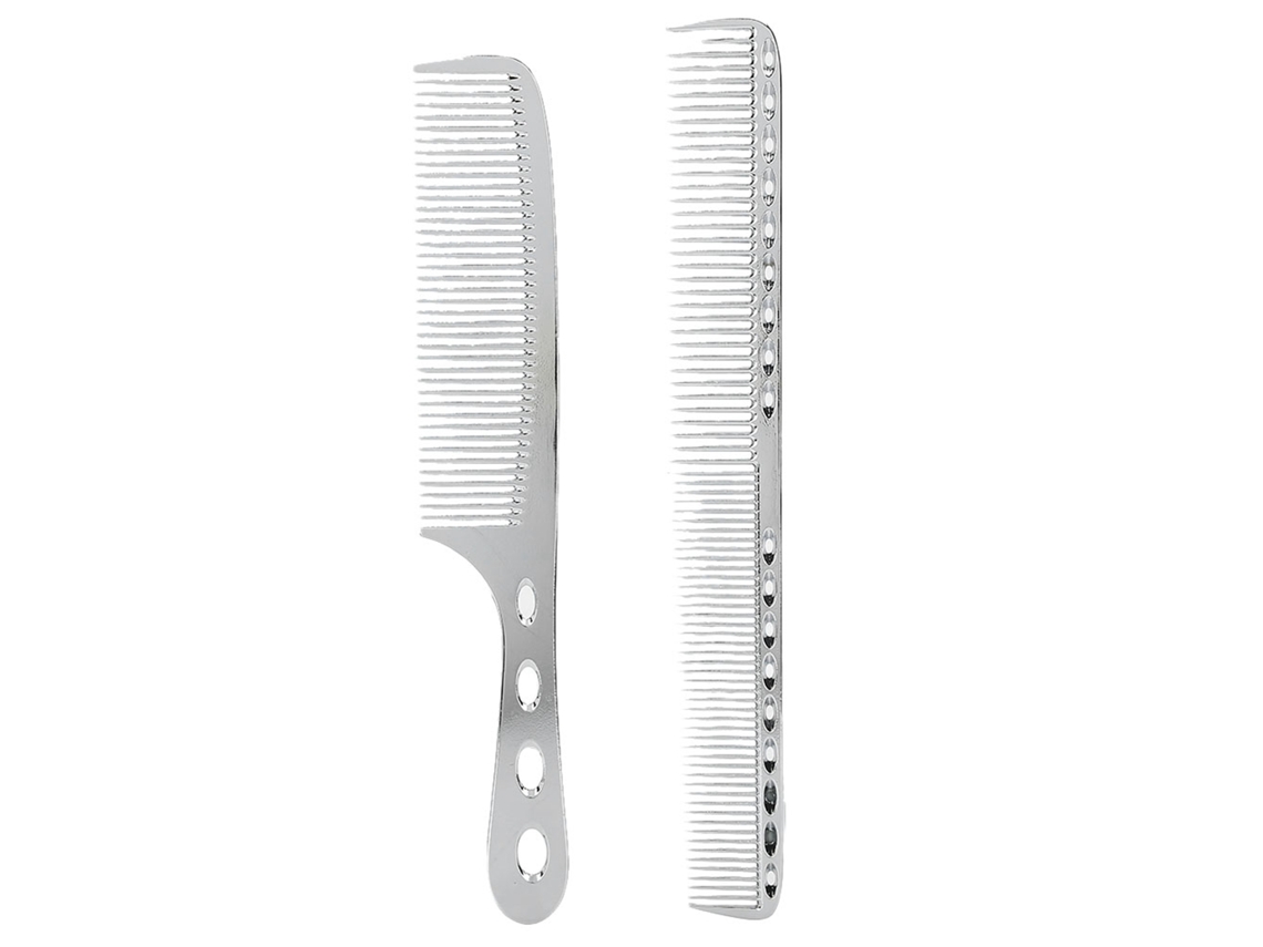 Peine De Aluminio Portátil Antiestático Para Salón Herramienta De Estilismo Y Peluquería (plateado) Argent