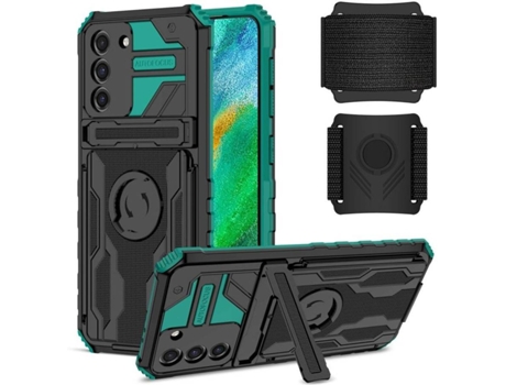 Funda Samsung Galaxy S21 5G HFS-HOUSE Kickstand (Verde)
