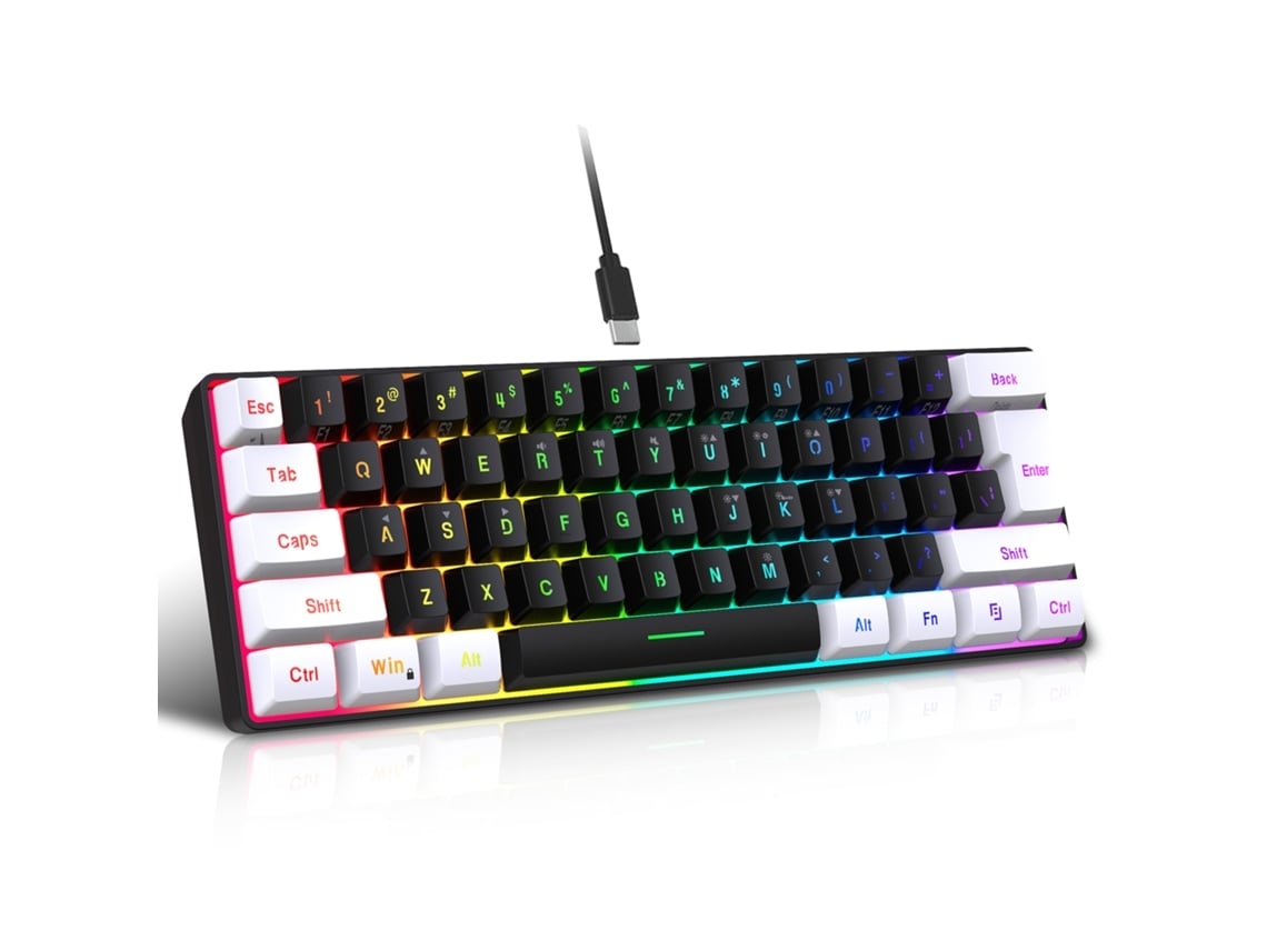 Teclado para juegos RGB 00WR (Teclado mecánico - Portugués - Blanco)*
