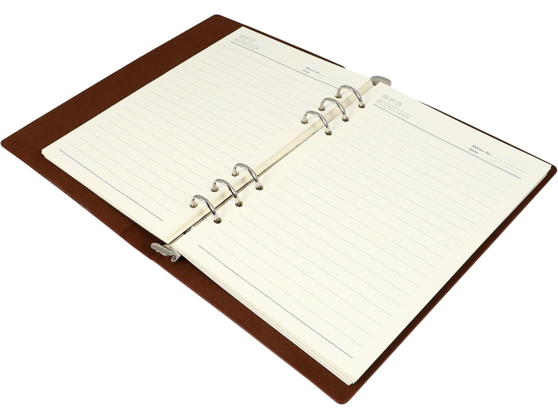 Bloc De Notas Rojo Tamaño A5, Cuaderno De Hojas Sueltas, Papel De Grosor Medio.